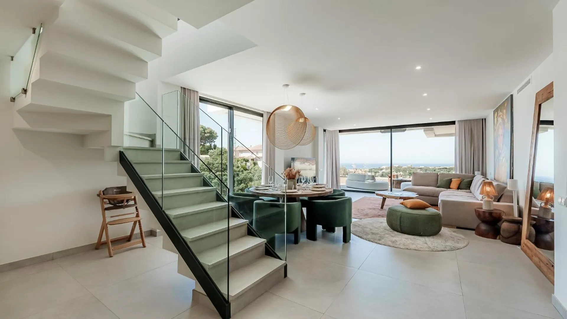 Villa Vida - Luxury Panorama Seaview Penthouse In Organic-Boho Design With Pool, Gym, Spa Marbella Apartment