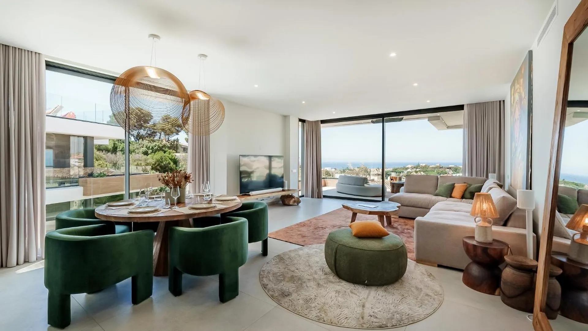 Villa Vida - Luxury Panorama Seaview Penthouse In Organic-Boho Design With Pool, Gym, Spa Marbella Spain