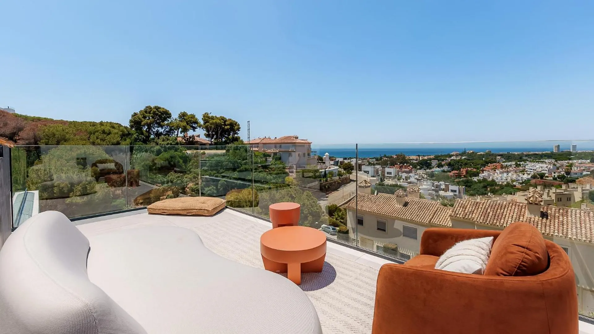 Villa Vida - Luxury Panorama Seaview Penthouse In Organic-Boho Design With Pool, Gym, Spa Marbella Apartment