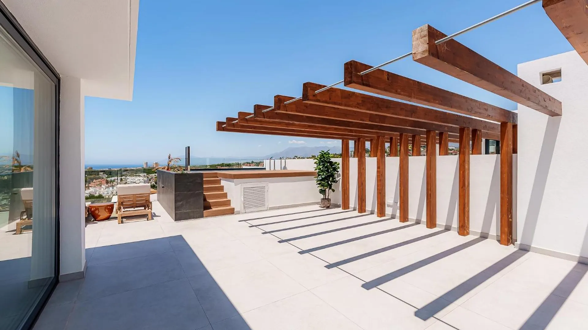 Villa Vida - Luxury Panorama Seaview Penthouse In Organic-Boho Design With Pool, Gym, Spa Marbella